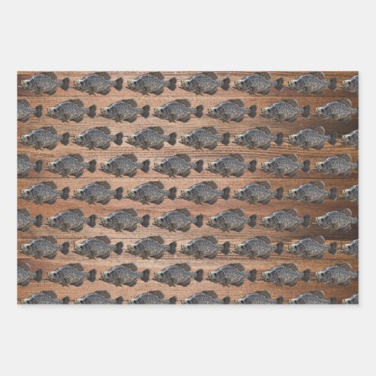 Cool Crappie Panfish Vist Mannen Inpakpapier Vel (Voorkant 3)