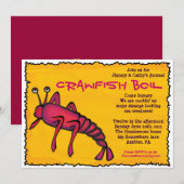 COOL CRAWFISH BOIL Party nodigt uit Kaart (Voorkant / Achterkant)