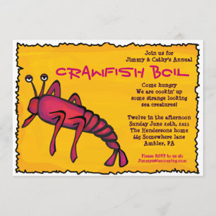 COOL CRAWFISH BOIL Party nodigt uit Kaart
