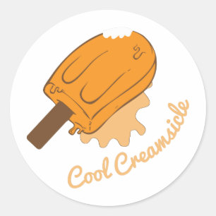 Cool Creamsicle Ronde Sticker