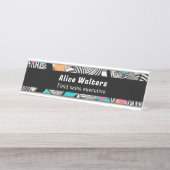 Cool Creatief Modern Stijlvolle Street Art Graffit Bureau Naambordje (Voorkant)