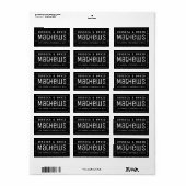 Cool creatief uitziend zwart- en wit label (Full Sheet)
