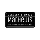 Cool Creative-look zwart-wit etiket (Voorkant)