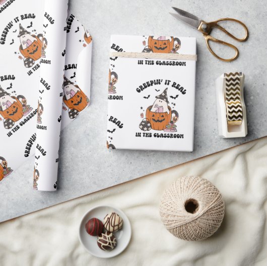 Cool Creepin’ It Real in the Classroom Teacher Cadeaupapier (Crafts)