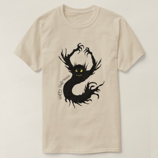 Cool Creepy Demon Creature Halloween T-shirt (Design voorkant)