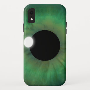 Cool Creepy eyePhone Green Eye Iris Eyeball iPhone XR Hoesje