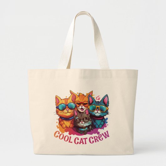 Cool Crew Cats Canvas tas (Voorkant)