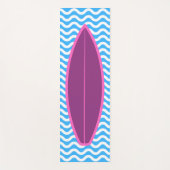 Cool Crimson Blue Waves Surfende Yoga Mat (Voorkant)