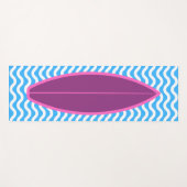 Cool Crimson Blue Waves Surfende Yoga Mat (Voorkant (horizontaal))