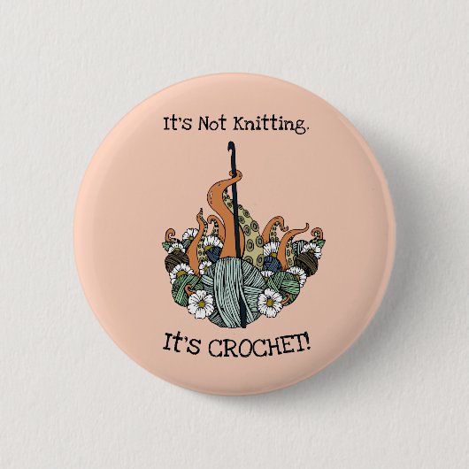 Cool Crochet Button Pin (Voorkant)