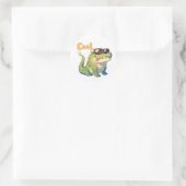 Cool Crocodile Anime Ronde Sticker (Tas)