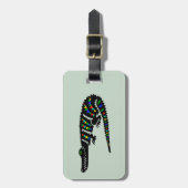 Cool CROCODILE - Bedreigd dier - Groen Bagagelabel (Voorkant verticaal)