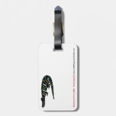 Cool CROCODILE - Bedreigd dier - Groen Bagagelabel (Achterkant verticaal)