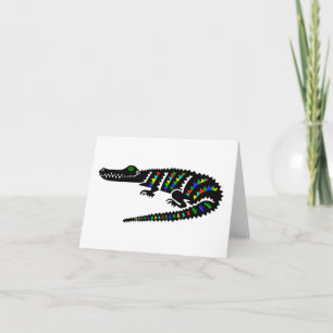 Cool CROCODILE - Bedreigde dieren grafiek Kaart