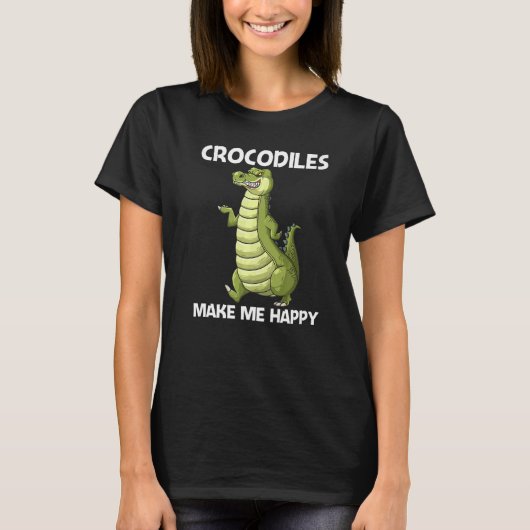 Cool Crocodile For Men Women Alligator Reptile Ani T-shirt (Voorkant)