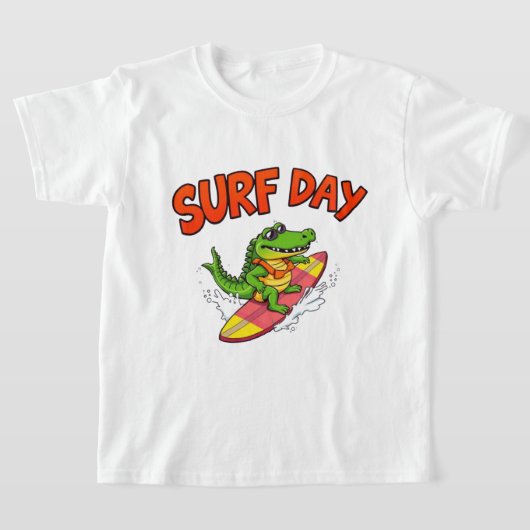 Cool Crocodile – Leuke zomerse strandkunst T-shirt (Laagn)