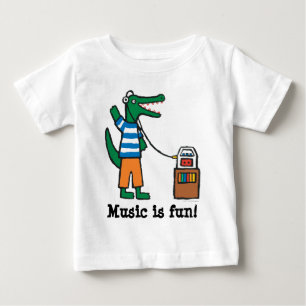 Cool Crocodile Listens to Music
