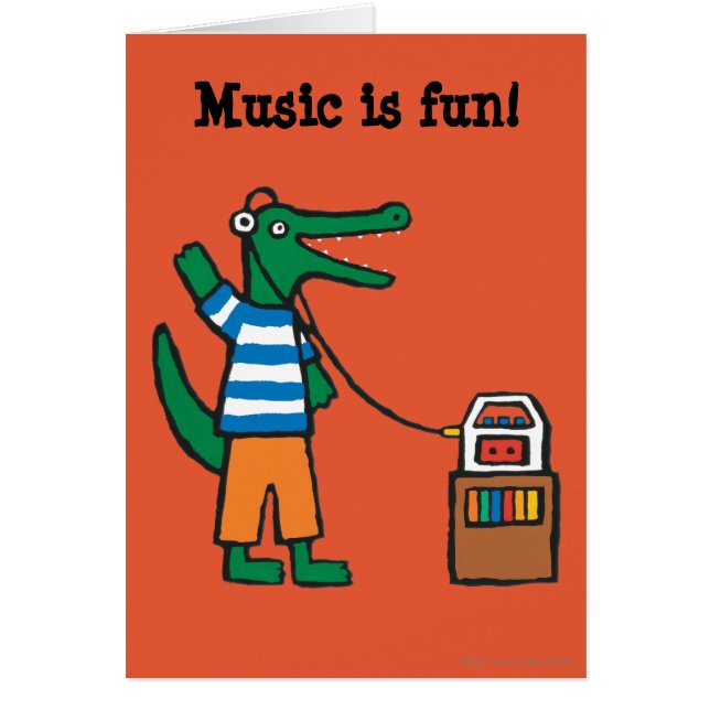 Cool Crocodile Listens to Music (Voorkant)