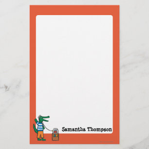 Cool Crocodile Listens to Music Briefpapier