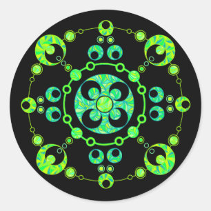 Cool Crop Circle Green Art Stickers