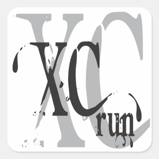 Cool Cross Country Running XC Sticker (Voorkant)