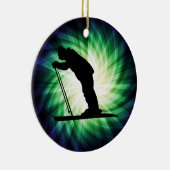 Cool Cross Country Snow Ski Keramisch Ornament (Rechts)