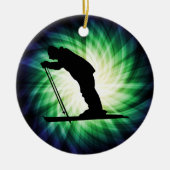 Cool Cross Country Snow Ski Keramisch Ornament (Voorkant)