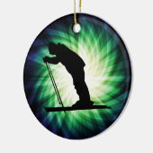 Cool Cross Country Snow Ski Keramisch Ornament (Links)