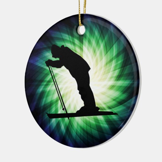 Cool Cross Country Snow Ski Keramisch Ornament (Links)
