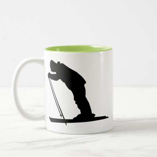 Cool Cross Country Snow Ski Tweekleurige Koffiemok (Links)