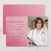 Cool Cross Foto Afstuderen Uitnodiging (Voorkant / Achterkant)