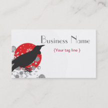 Cool Crow Bird Card-template