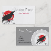 Cool Crow Bird Card-template Visitekaartje (Voorkant / Achterkant)