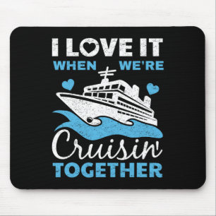 Cool Cruise Art Mannen Vrouwen Cruiseschip Koppel Muismat