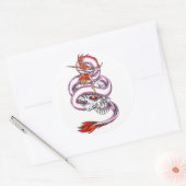 Cool Crystal Dragon en Skull stijl sticker (Envelop)