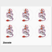 Cool Crystal Dragon en Skull stijl sticker (Vel)