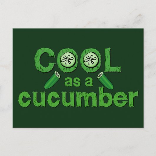 Cool Cucumber briefkaart (Voorkant)