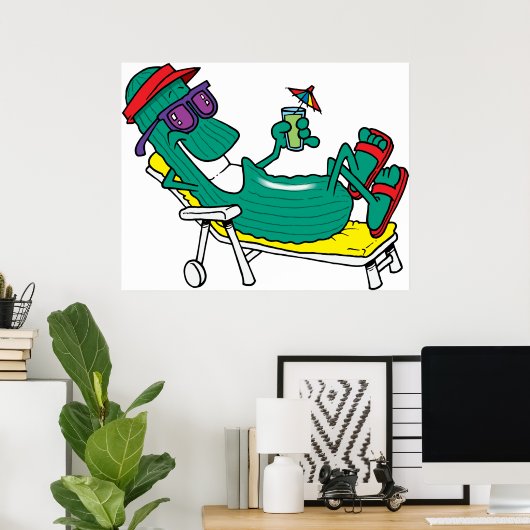 Cool Cucumber Poster (Thuiskantoor)