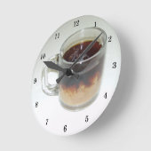 Cool Cup of Coffee Wall Clock Ronde Klok (Hoek)
