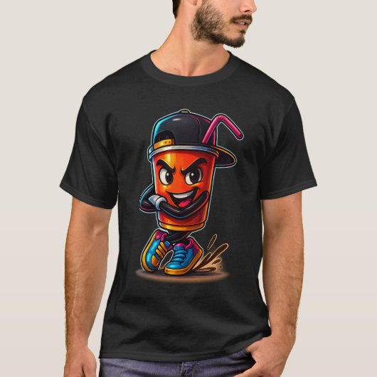 Cool Cup Swag T-Shirt – Street Style Juice Cartoon (Voorkant)