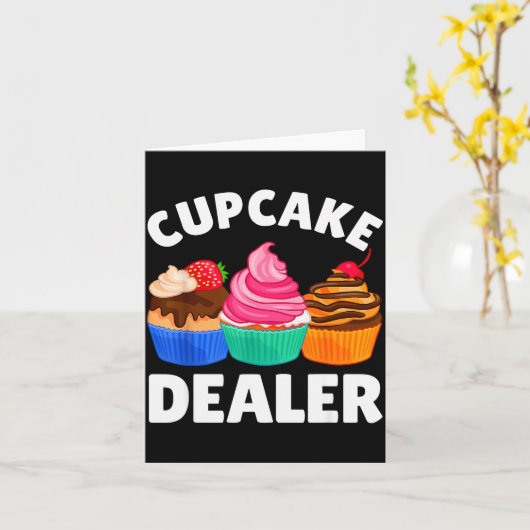 Cool Cupcake Costume For Men Women Baking Cupcake  Kaart (Gele Bloem)