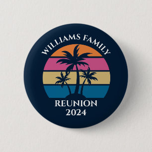 Cool Custom Beach Party Familie Reünie Ronde Button 5,7 Cm