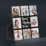 Cool Custom Best Ma Ever Moderne Photo Collage Fotoplaat<br><div class="desc">Pas het jaar aan en show de beste moeder ooit aan hoe graag je van haar houdt met deze moderne,  coole 8 fotocollage plaquette met trendy,  vette zwarte,  minimalistische typografie. Een heel eenvoudig cadeau voor Moederdag!</div>