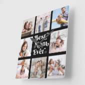 Cool Custom Best Ma Ever Moderne Photo Collage Vierkante Klok (Hoek)