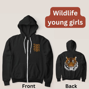 Cool custom cadeau voor haar Wild animal Tiger Bla Hoodie