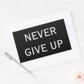 Cool Custom Color Black Geef nooit Stickers op (Envelop)