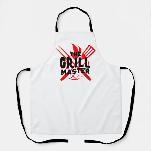 Cool Custom De Grill Master Mannen Vrouwen Schort (Voorkant)
