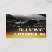 Cool Custom Golden Chrome Black Car Service Visitekaartje (Voorkant)