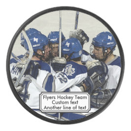 Cool Custom Hockey Puck Voeg je foto-teamnaam toe