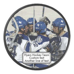 Cool Custom Hockey Puck Voeg je foto-teamnaam toe